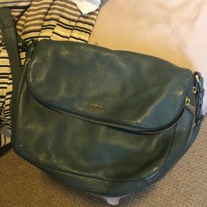 Green Fossil crossbody bag